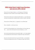 DRE School Study Guide Exam Questions  and Answers 100&percnt; Solved 