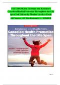 Edelman and Kudzma's Canadian Health Promotion Throughout the Life Span &ndash; 2nd Edition &lpar;Marian Luctkar-Flude&rpar; &ndash; Complete Test Bank &lpar;Chapters 1&ndash;25&rpar; with Rationales