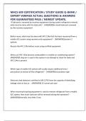 MACS 609 CERTIFICATION &sol; STUDY GUIDE Q-BANK &sol; EXPERT VERIFIED ACTUAL QUESTIONS & ANSWERS FOR GUARANTEED PASS &sol; NEWEST UPDATE&comma; 