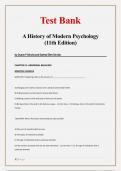 Test Bank for A History of Modern Psychology 11th edition by Duane P Schultz and Sydney Ellen Schultz All Chapters 1-15 Complete Latest Edition