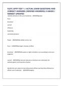 FLETC UPTP TEST 1 &sol; ACTUAL EXAM QUESTIONS AND CORRECT ANSWERS &lpar;VERIFIED ANSWERS&rpar; A GRADE &sol; NEWEST UPDATED