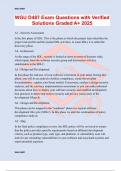 WGU D487 Exam Questions with Verified Solutions Graded A&plus; 2025