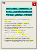 WA UST SITE ASSESSOR EXAM ACTUAL 2025&sol;2026 QUESTIONS AND 100&percnt; CORRECT ANSWERS