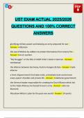 UST EXAM ACTUAL 2025&sol;2026 QUESTIONS AND 100&percnt; CORRECT ANSWERS