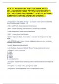 HEALTH ASSESSMENT MIDTERM EXAM JERSEY COLLEGE NEWEST 2025 ACTUAL EXAM COMPLETE 100 QUESTIONS AND CORRECT DETAILED ANSWERS &lpar;VERIFIED ANSWERS&rpar; &vert;ALREADY GRADED A&plus;