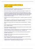 CAMT EXAM QUESTIONS & SOLUTIONS