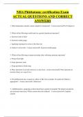 NHA Phlebotomy certification Exam  ACTUAL QUESTIONS AND CORRECT  ANSWERS