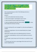 NGN ATI RN COMMUNITY HEALTH PROCTORED LATEST QUESTIONS AND ANSWERS