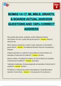BCMAS 14-17&colon; MI&comma; MSLS&comma; GRANTS&comma; & BOARDS ACTUAL 2025&sol;2026 QUESTIONS AND 100&percnt; CORRECT ANSWERS