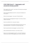 CIVE 2260 Exam 2 &ndash; Aggregates well answered already passed