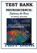Test Bank For Neuroscience&colon; Exploring the Brain&comma; Enhanced Edition 4th Edition By Mark Bear&semi; Barry Connors&semi; Michael A&period; Paradiso