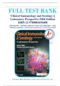 Clinical Immunology and Serology A Laboratory Perspective 5th Edition Test Bank by Miller&comma; 9780803694408