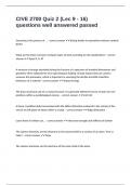 CIVE 2700 Quiz 2 &lpar;Lec 9 - 16&rpar; questions well answered passed