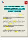 GMS 6551 FINAL EXAM ACTUAL 2025&sol;2026 QUESTIONS AND 100&percnt; CORRECT ANSWERS