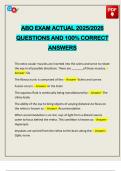 ABO EXAM ACTUAL 2025&sol;2026 QUESTIONS AND 100&percnt; CORRECT ANSWERS