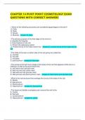 CHAPTER 14 PIVOT POINT COSMETOLOGY EXAM QUESTIONS WITH CORRECT ANSWERS