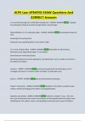 ACFE-Law UPDATED EXAM Questions And  CORRECT Answers