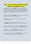 ACFE - Fraud Prevention UPDATED KEY EXAM  Questions And CORRECT Answers
