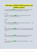 ACFE Report UPDATED EXAM Questions And  CORRECT Answers 