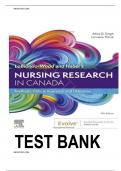 Test Bank For LoBiondo-Wood and Haber's Nursing Research in Canada&colon; Methods&comma; Critical Appraisal&comma; and Utilization  by Mina D&period; Singh RN RP BSc BScN MEd PhD I&vert;&vert;ISBN&colon;9780323778985