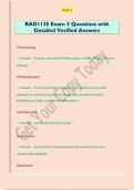 RAD1125 Exam 3 Questions with  Detailed Verified Answers
