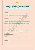 RAD 1125 Exam 1 Questions with  Detailed Verified Answers 