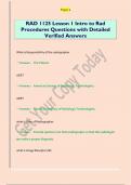 RAD 1125 Lesson 1 Intro to Rad  Procedures Questions with Detailed  Verified Answers