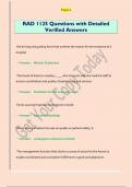 RAD 1125 Questions with Detailed  Verified Answers