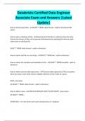 Databricks Certified Data Engineer Associate Exam and Answers &vert;Latest Update&vert;