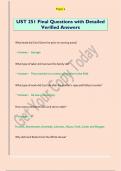 UST 251 Final Questions with Detailed  Verified Answers