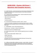 ECON 2030 - Charles LSU Exam 1 Questions And Complete Answers 