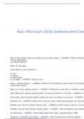 Nurs 2003 Exam &lpar;2025&rpar; Questions And Correct Answers