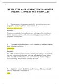 NR 603 WEEK 4 APEA PREDICTOR EXAM WITH CORRECT ANSWERS AND RATIONALES