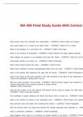 MA 400 Final Study Guide With Correct Answers