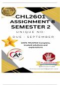 CHL2601 Assignment 8 &lpar;COMPLETE ANSWERS&rpar; 2025 - DUE September 2025