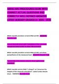 ABFAS HAV PROCEDURES EXAM WITH CORRECT ACTUAL QUESTIONS AND CORRECTLY WELL DEFINED ANSWERS LATEST ALREADY GRADED A&plus; 2025 - 2026