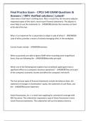 Final Practice Exam - CPCU 540 EXAM Questions & Answers &vert; 100&percnt; Verified solutions &vert; Latest&excl;&excl;