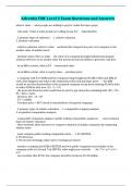 Adventis FMC Level 2 Exam Questions and Answers