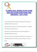 Florida Bail Bonds State Exam 2025&sol;2026 &ndash; 100&plus; Solved Questions on Licensing&comma; Statutes&comma; Bonds&comma; Authority&comma; Collateral & Ethics