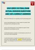 UIUC NRES 102 FINAL EXAM ACTUAL 2025&sol;2026 QUESTIONS AND 100&percnt; CORRECT ANSWERS