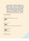 WGU D583 &sol; D 583 Foundations of Public Health - Lesson 2&colon; Public Health History and Systems &lpar;Latest Update 2025 &sol; 2026&rpar;&colon; Complete Guide with Questions and Verified Answers with Rationales &vert; 100&percnt; Correct &ndash; WGU   