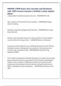 NAPSRx CNPR Exam&colon; Key Concepts and Questions with 100&percnt; Correct Answers &vert; Verified &vert; Latest Update 2025&excl;&excl;
