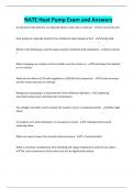 NATE Heat Pump Exam and Answers