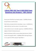 Liberty University HIEU 202 Test 8 &lpar;2025&sol;2026&rpar; &ndash; 25&plus; Fully Solved Questions on Postwar Europe&comma; EU&comma; Globalization&comma; Islam&comma; and Religious Trends