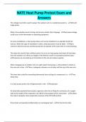 NATE Heat Pump Pretest Exam and Answers
