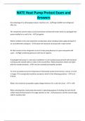 NATE Heat Pump Pretest Exam and Answers
