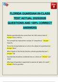 FLORIDA GUARDIAN IN-CLASS TEST ACTUAL 2025&sol;2026 QUESTIONS AND 100&percnt; CORRECT ANSWERS