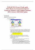 NUR 445 MS 3 Exam 4 Study guide Mod- Burns & environmental injuries&sol; Trauma & Disasters with Complete Solutions 100&percnt; Correct &vert; 2025-2026 Update