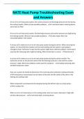 NATE Heat Pump Troubleshooting Exam and Answers