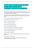 NVCC RAD 105 MIDTERM REVIEW EXAM QUESTIONS WITH CORRECT DETAILED ANSWERS 